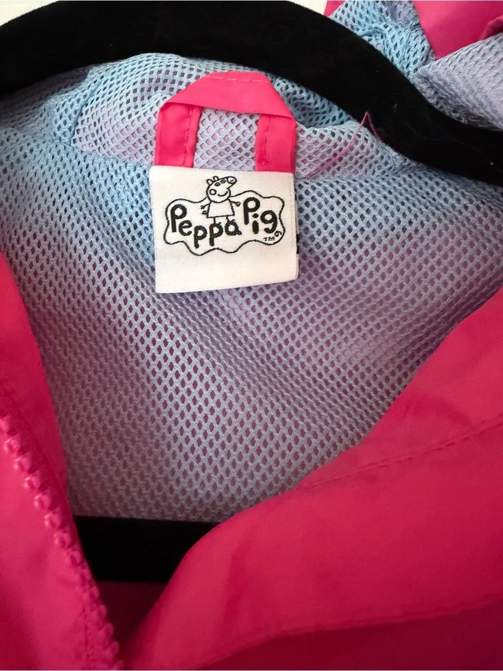 Peppa Pig Bright Pink Hooded Raincoat with Umbrella Graphic
